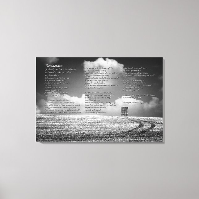 Desiderata Poem, Fine Art English Harvest Leinwanddruck (Vorderseite)