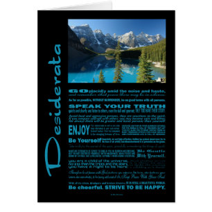 Desiderata Poem Moraine Lake