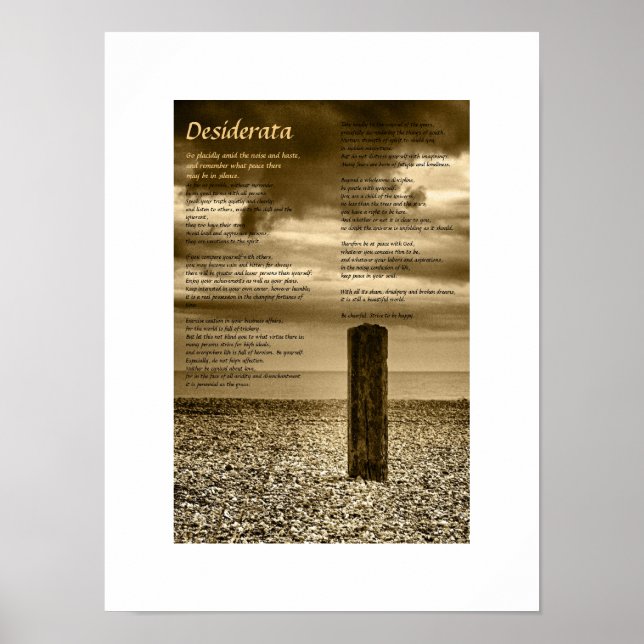 Desiderata Poster - Ich habe Zeit (Vorne)