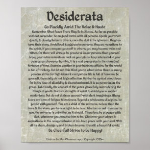 DESIDERATA Poster Max Ehrmann-Mittelalterliche Kal