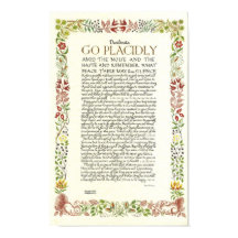 DESIDERATA Poster von Max Ehrmann - Wildblumen