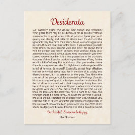 Desiderata Postkarte | Desiderata Mini Kunst