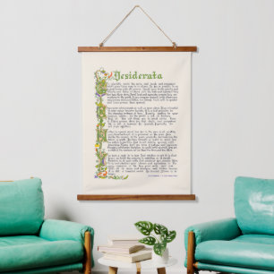 Desiderata Prose von Herrn Ehrmann Wandteppich Mit Holzrahmen