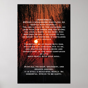 DESIDERATA Rote Wegweiser-Plakate Poster