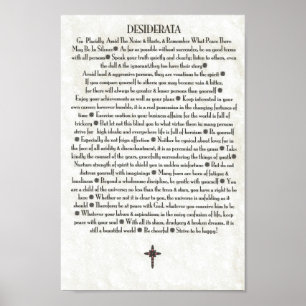 DESIDERATA rotes Kreuz Poster
