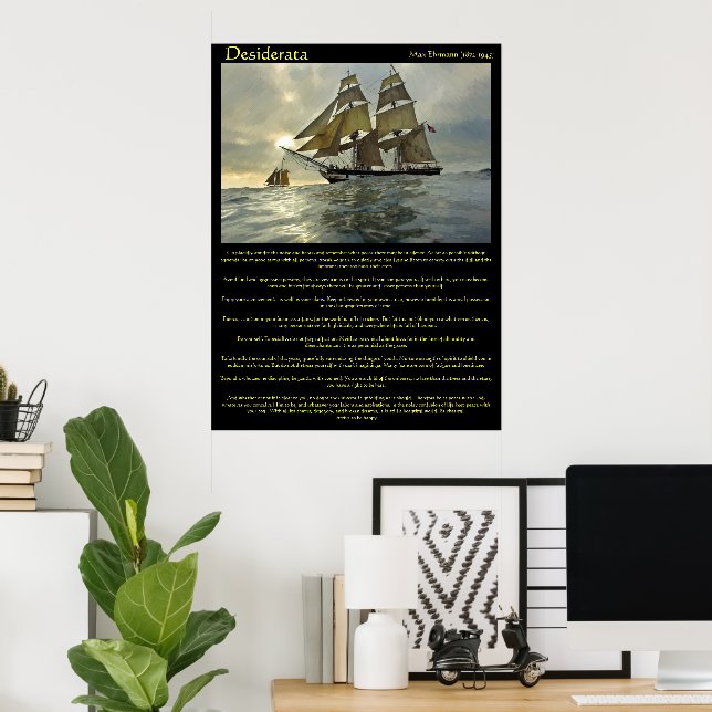 Desiderata Sail Boat Posters Poster (Heimbüro)