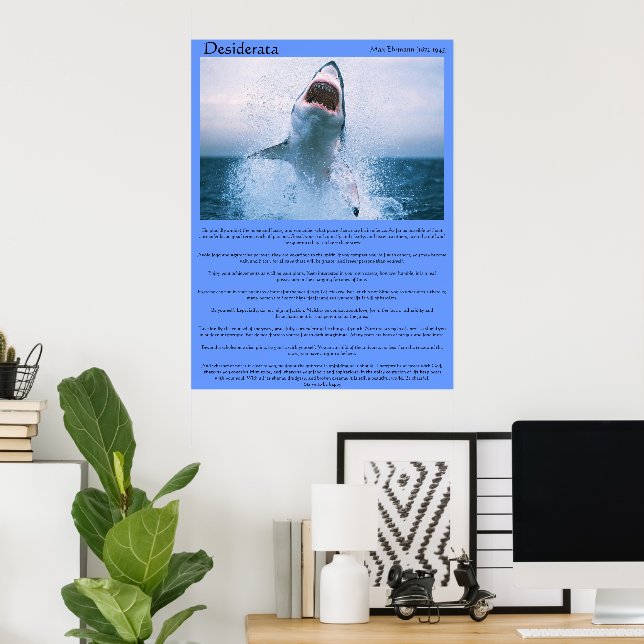 Desiderata Shark Jumping Posters Poster (Heimbüro)