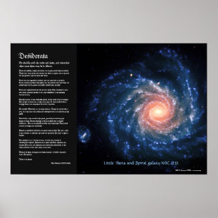 Desiderata, Spiralgalaxie NGC1232 und Little Theta Poster