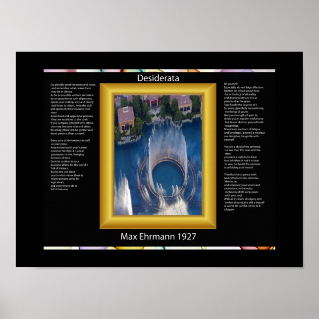 DESIDERATA sucht nach Plakaten Poster (Vorne)