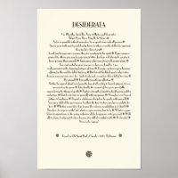 DESIDERATA Sunburst on Parchment