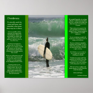 DESIDERATA surft die Wellenposter Poster