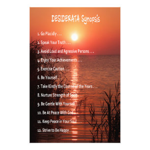 DESIDERATA-Synopsis - Wasserkante Fotodruck