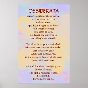 DESIDERATA verändert Daisy-Plakat Poster
