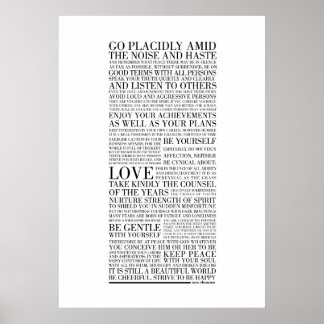 Desiderata von Max Ehrmann-Poster Poster