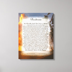 DESIDERATA von Max Ehrmann-Tropical Sunset Leinwanddruck