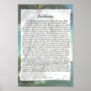 DESIDERATA Vorsichtig Palm Beach Poster
