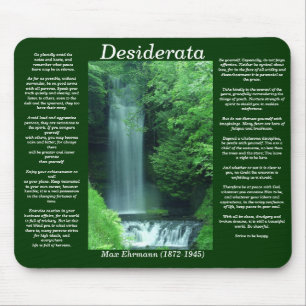 DESIDERATA Wasser-Fall Mousepad
