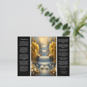 Desiderata Wasserfall: Goldenes Tal, Herz Postkarte