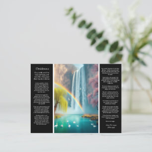 Desiderata Wasserfall: Liebe in Rainbow Postkarte