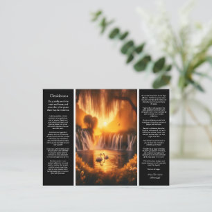 Desiderata Wasserfall: Sonnenuntergangs-Kaskade Postkarte