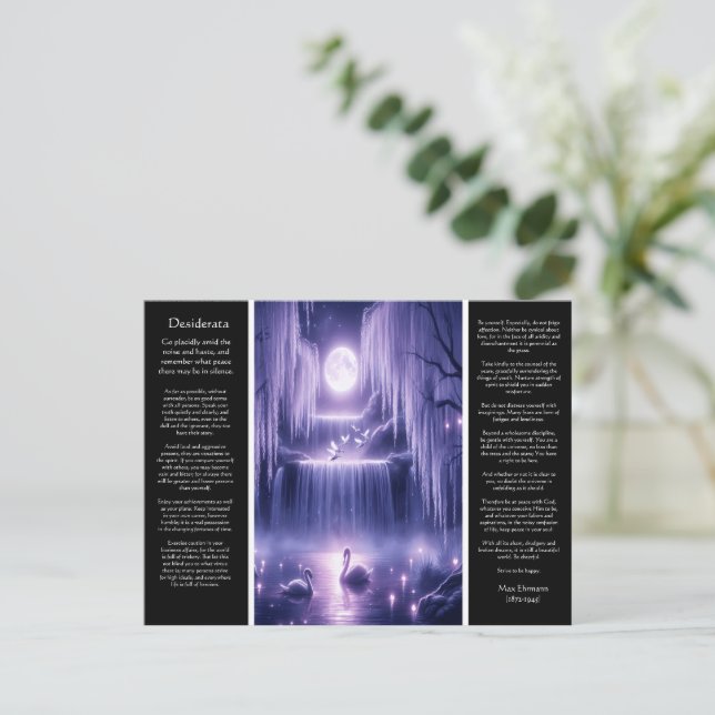 Desiderata Wasserfall: Willow Heart Falls Postkarte (Stehend Vorderseite)