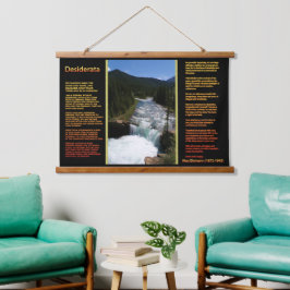 DESIDERATA Wasserfälle Tal Wandteppich Mit Holzrahmen