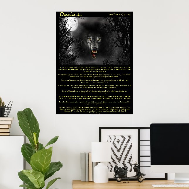 Desiderata Werewolf Posters Poster (Heimbüro)