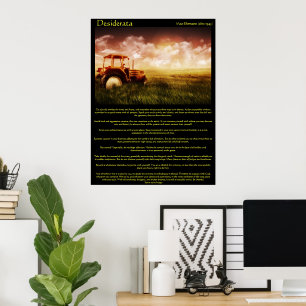 Desiderata Wheat Fields Posters Poster