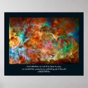 Desiderata Zitat: Carina Nebula in Argo Navis Poster