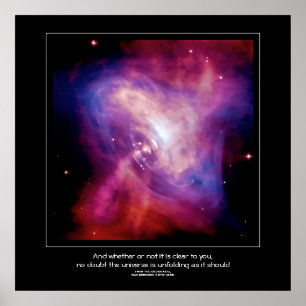 Desiderata Zitat - Krabbenpulsar, Neutronenstar Poster