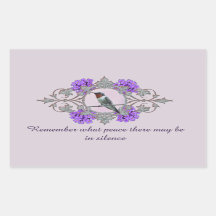 Desiderata Zitat und Friedlicher Hummingvogel