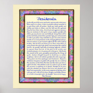 Desiderataplakatdruck Poster