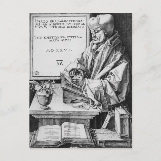 Desiderius Erasmus von Rotterdam, 1526 Postkarte (Vorderseite)
