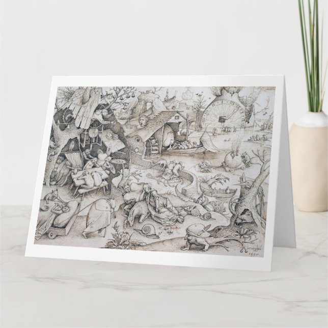 Desidia (Sloth), Pieter Bruegel Karte (Vorderseite)