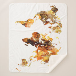 Design 102 Weltkarte Sherpadecke