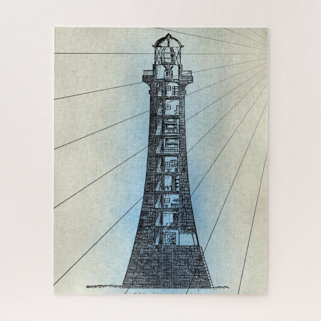 Design-19-Gewebepapier der Serie Nautic Puzzle (Vertikal)