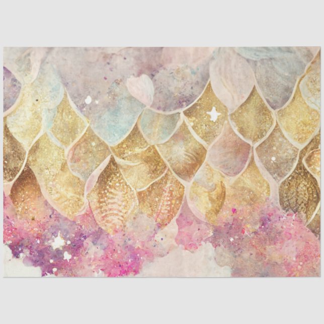 Design 2 der Mermaid Galaxy Serie Seidenpapier (Vorderseite)