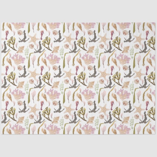 Design-2-Gewebepapier für die Marine Life Series Seidenpapier (Vorderseite)