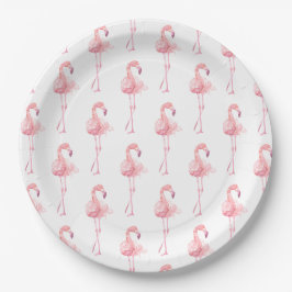 Design-2-Papierplatte der Zender-Flamingo-Serie Pappteller
