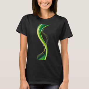 Design-34534 für vertikale grüne Welle T-Shirt