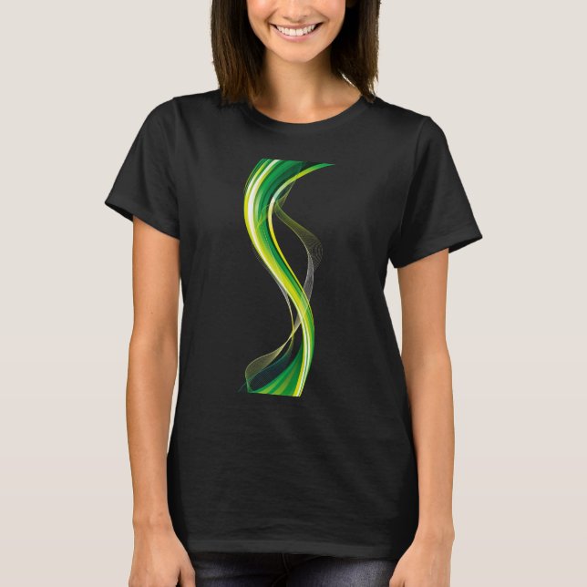 Design-34534 für vertikale grüne Welle T-Shirt (Vorderseite)