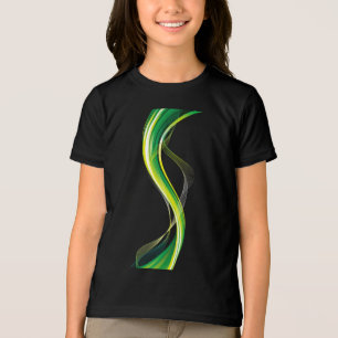 Design-34534 für vertikale grüne Welle Tri-Blend Shirt