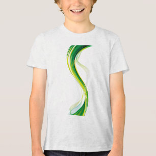 Design-34534 für vertikale grüne Welle Tri-Blend Shirt