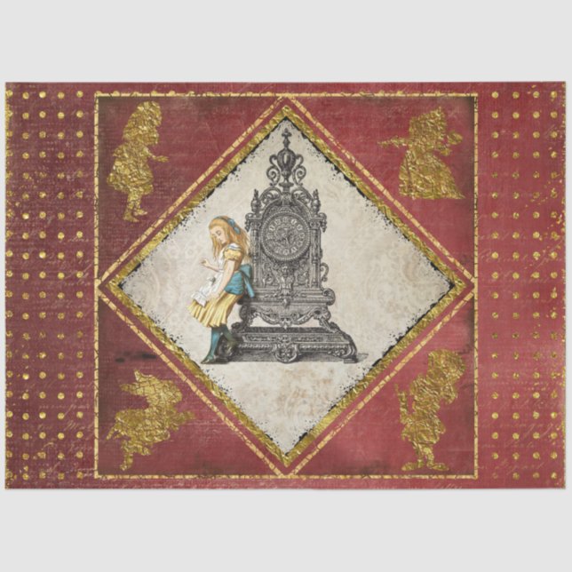 Design 35 einer anderen Alice im Wunderland Seidenpapier (Vorderseite)