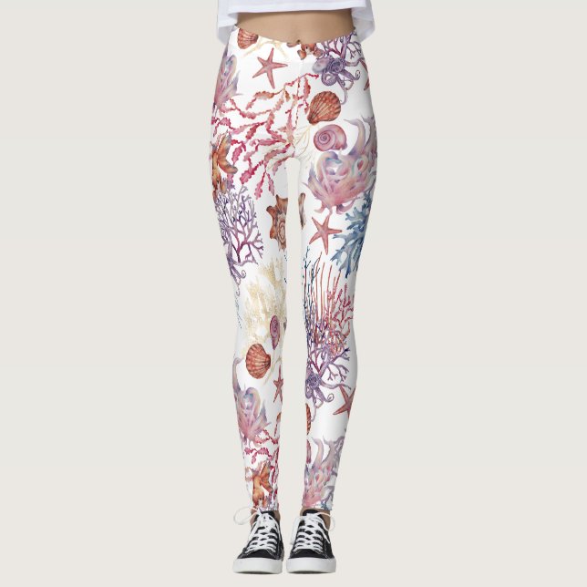 Design 3 der Unterwasserfarbe Leggings (Vorderseite)