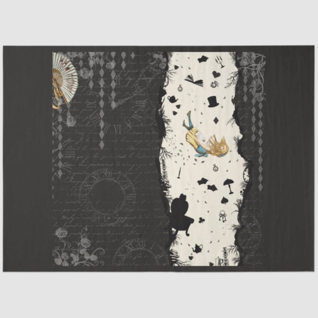 Design 45 einer anderen Alice im Wunderland Seidenpapier (Vorderseite)
