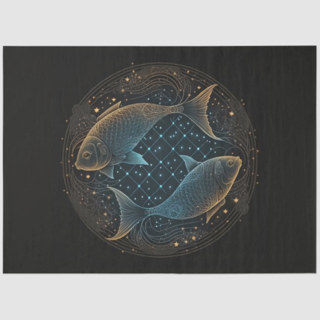 Design-4-Testpapier der Zodiac-Serie Seidenpapier (Vorderseite)