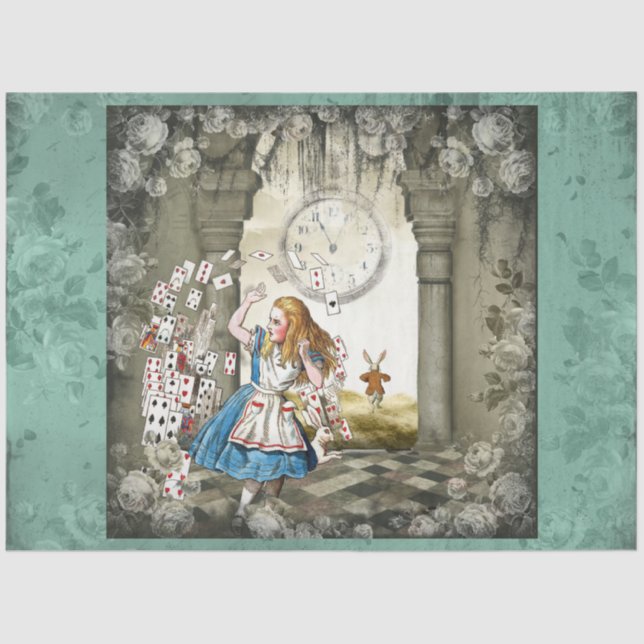 Design 59 einer anderen Alice im Wunderland Seidenpapier (Vorderseite)