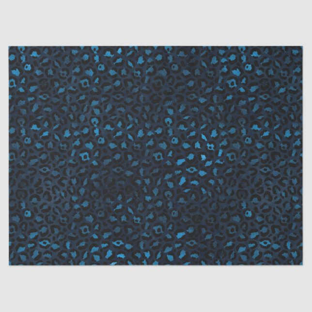 Design-5-Papiertücher der Blue Leopard Serie Seidenpapier (Vorderseite)