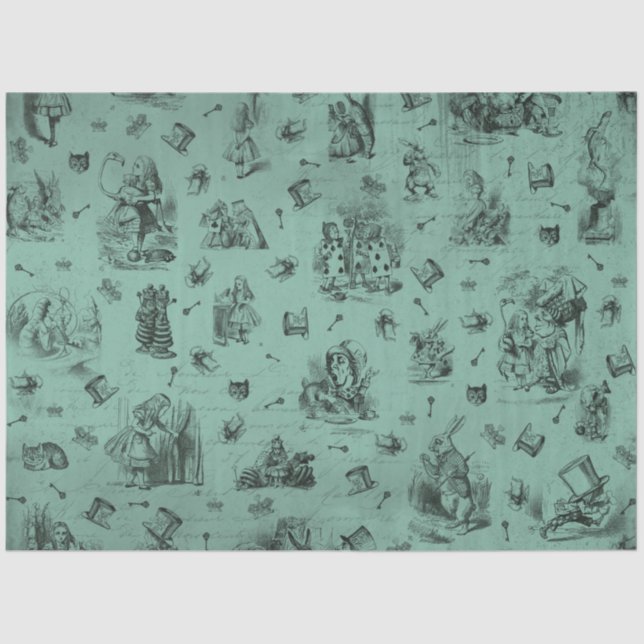 Design 62 einer anderen Alice im Wunderland Seidenpapier (Vorderseite)